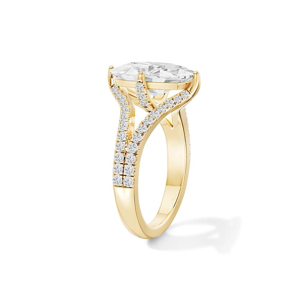 Sisi Lab Grown Diamond Engagement Ring in 18K Yellow Gold (3 1/2 ct. tw.) – Image 3 of 4