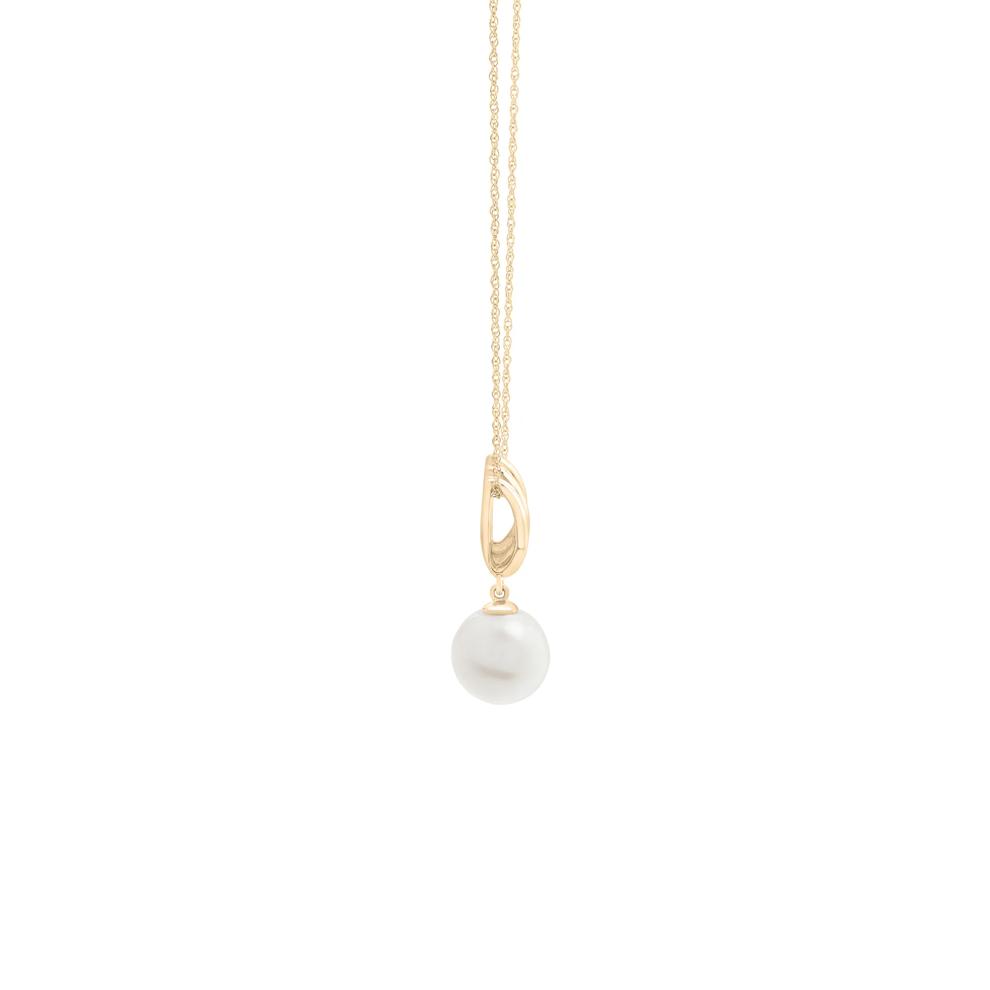 Freshwater Cultured Pearl Necklace in 10K Yellow Gold – Image 3 of 4
