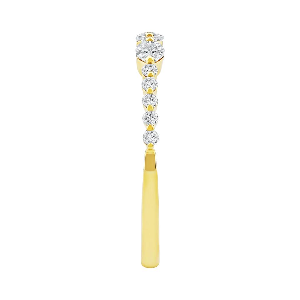 Lab Grown Diamond Oval Band in 10K Yellow Gold (1/2 ct. tw.) – Image 3 of 5