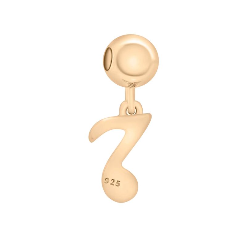 Music Note Bead Charm in Vermeil – Image 3 of 3