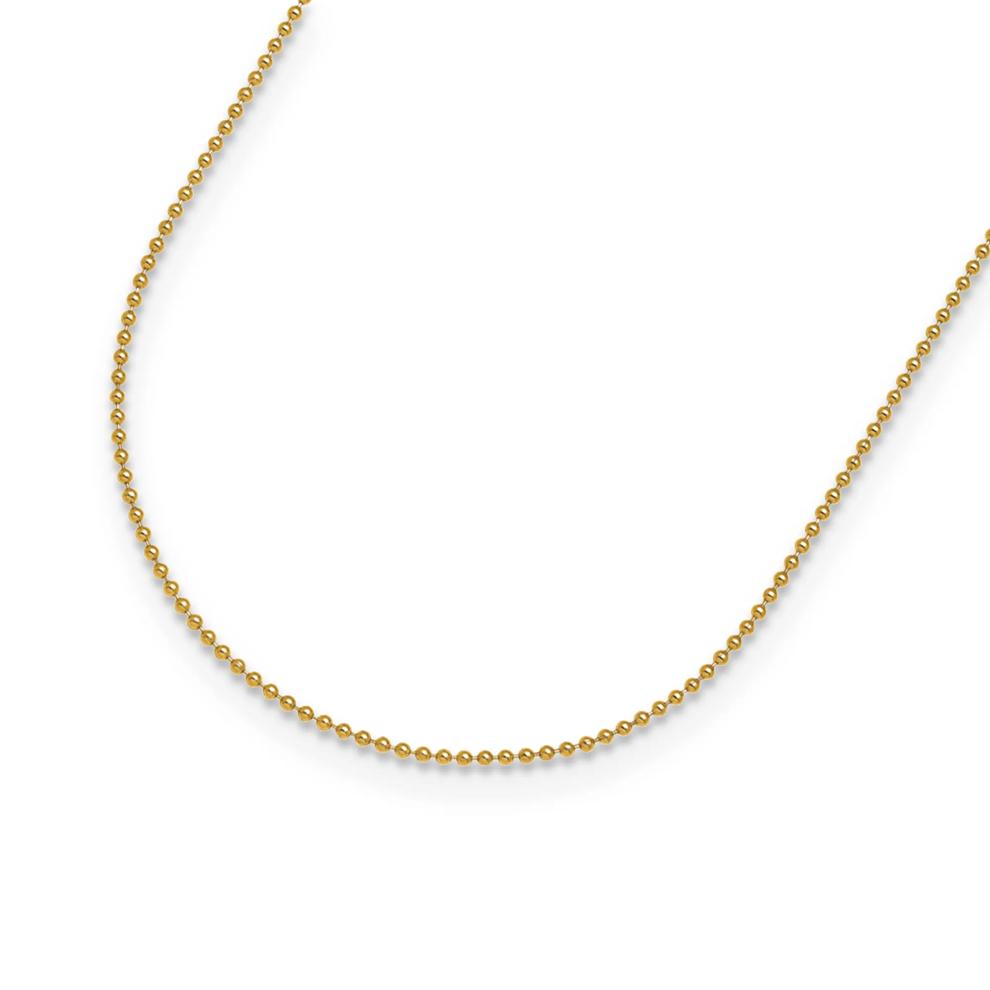 Beaded Chain in 14K Yellow Gold, 1.2mm, 16" – Image 4 of 4