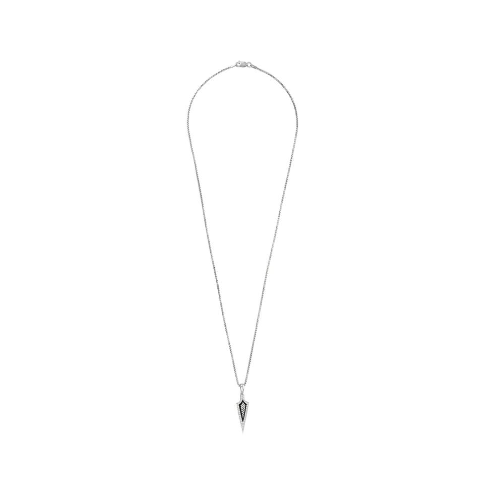 Men's Diamond Arrowhead Pendant Necklace in Sterling Silver (1/4 ct. tw.) – Image 3 of 4