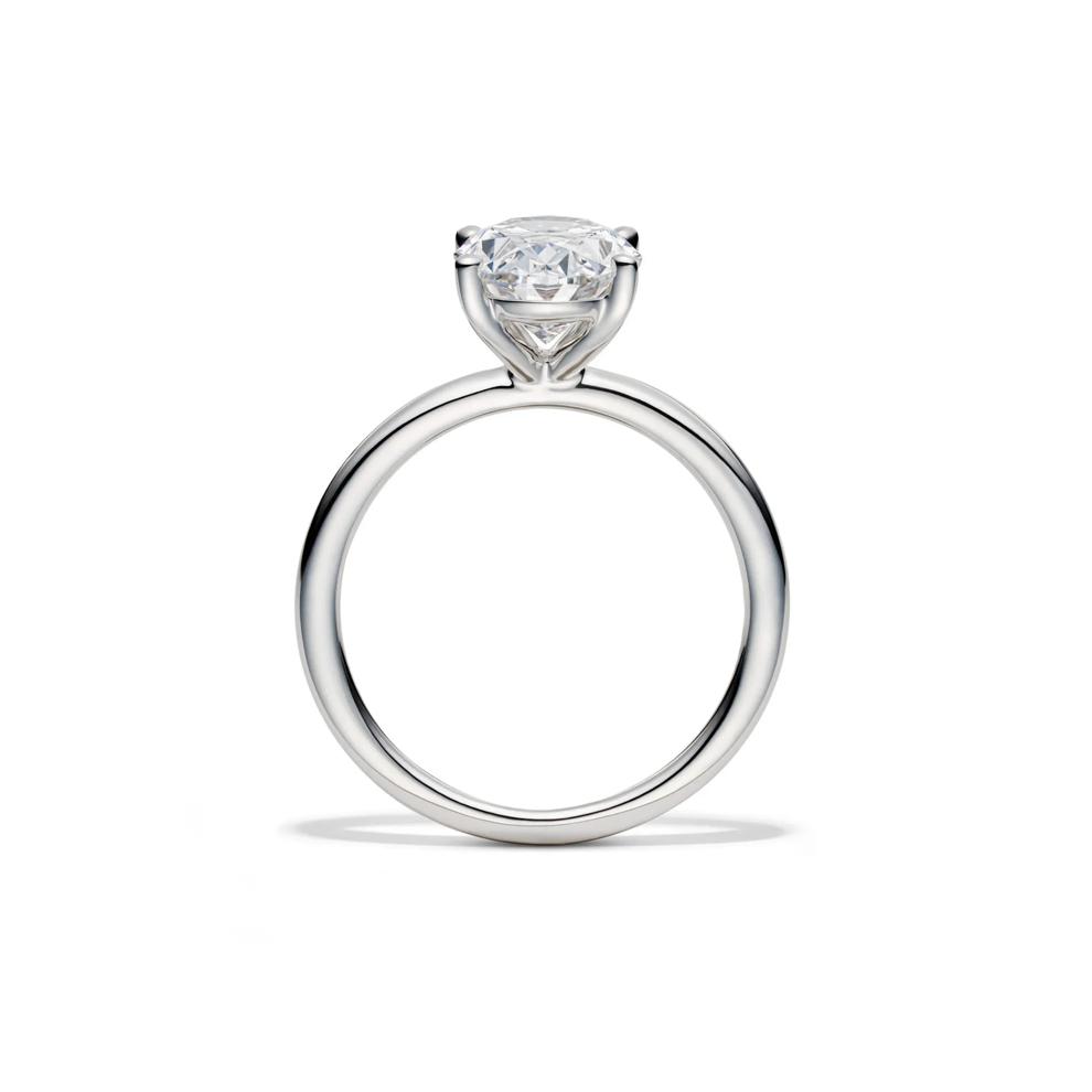 Lab Grown Diamond Oval Solitaire Ring in Platinum (3 ct. tw.) – Image 2 of 4