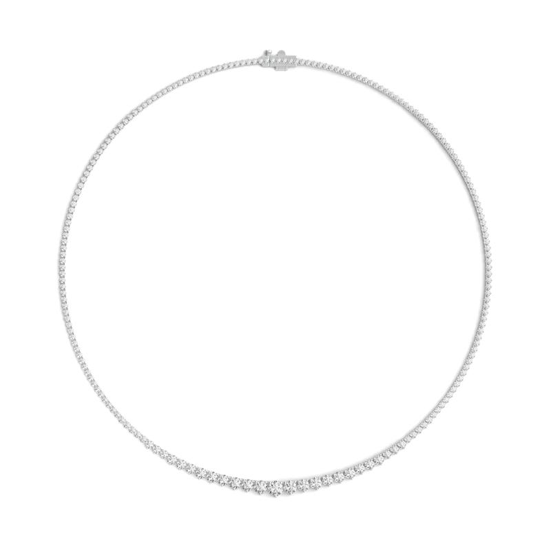 Lab Grown Diamond Riviera Necklace in 14K White Gold (7 ct. tw.) – Image 2 of 3