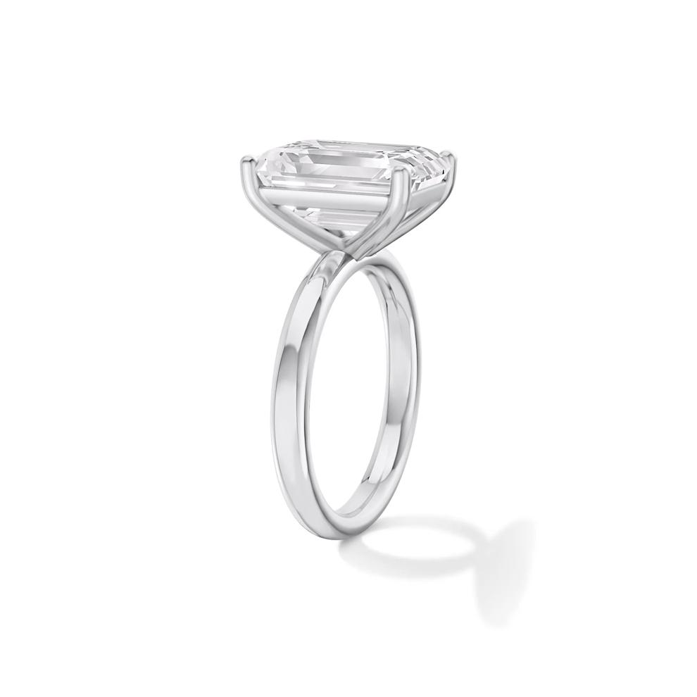 Lab Grown Diamond Emerald-Cut Solitaire Ring in 14K White Gold (6 ct.) – Image 3 of 4