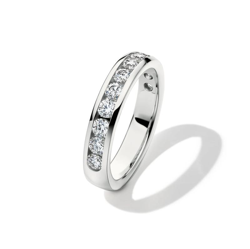 Comfort Fit Channel-Set Diamond Anniversary Band in 14K White Gold &#40;1/4 ct. tw.&#41; – Image 4 of 4