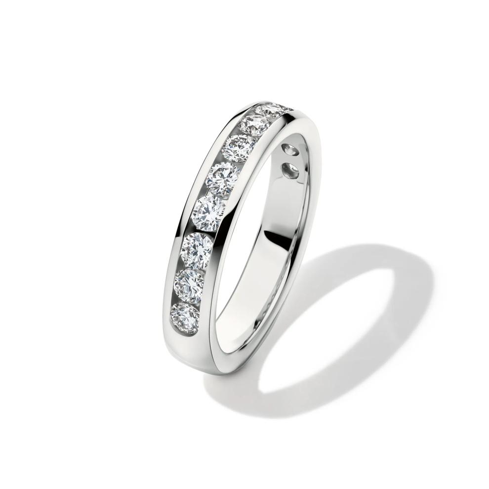 Comfort Fit Channel-Set Diamond Anniversary Band in 14K White Gold (1/4 ct. tw.) – Image 4 of 4