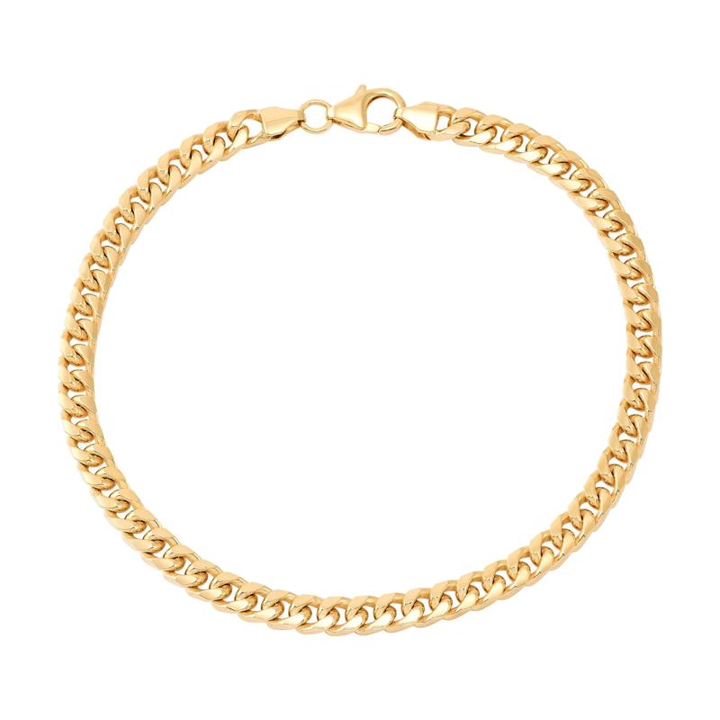 Domed Cuban Bracelet in 14K Yellow Gold – Image 2 of 3