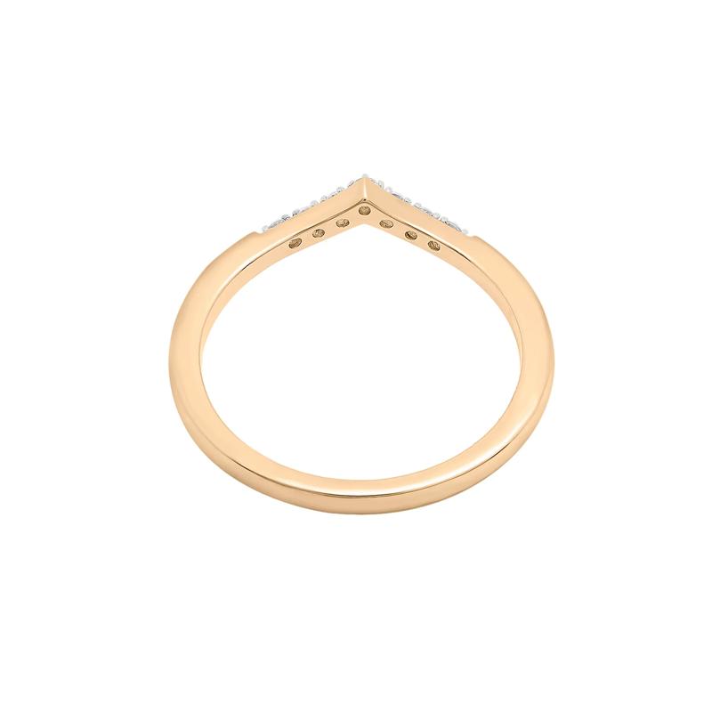 Diamond &#39;V&#39; Ring in Vermeil &#40;1/10 ct. tw.&#41; – Image 4 of 7