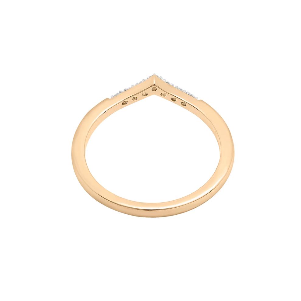 Diamond 'V' Ring in Vermeil (1/10 ct. tw.) – Image 4 of 7