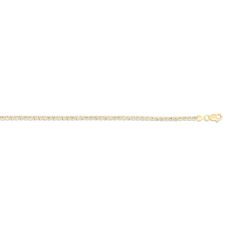 Men&#39;s Diamond-Cut Textured Fancy Iced Link Chain in 14K Yellow Gold, 2.7MM, 20&quot; – Image 3 of 4