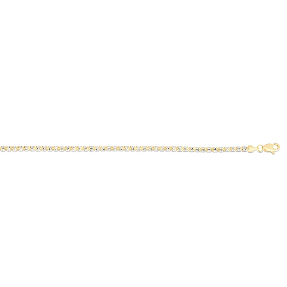 Men's Diamond-Cut Textured Fancy Iced Link Chain in 14K Yellow Gold, 2.7MM, 20" – Image 3 of 4