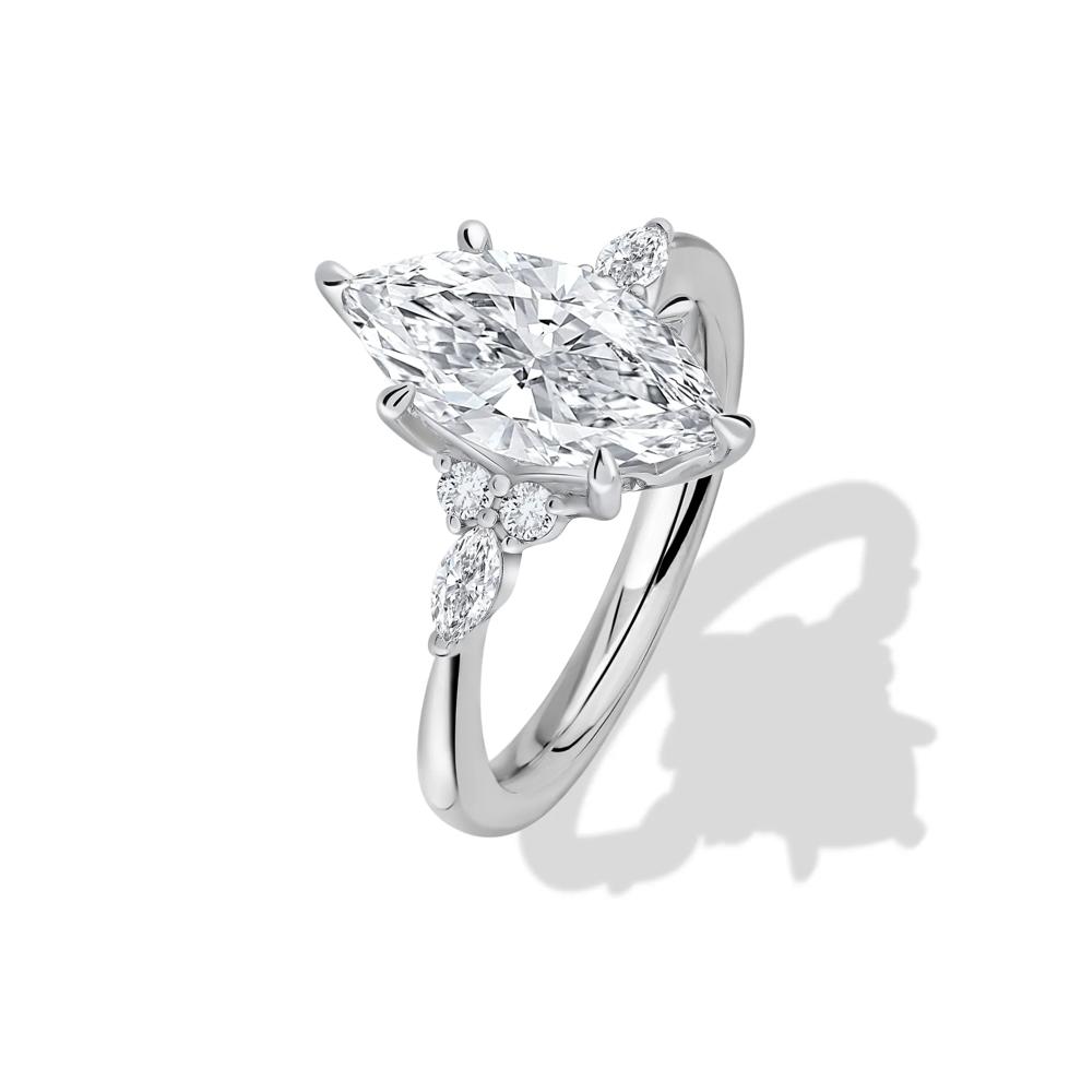 Lab Grown Diamond Marquise-Cut Engagement Ring in 14K White Gold (2 1/4 ct. tw.) – Image 4 of 4
