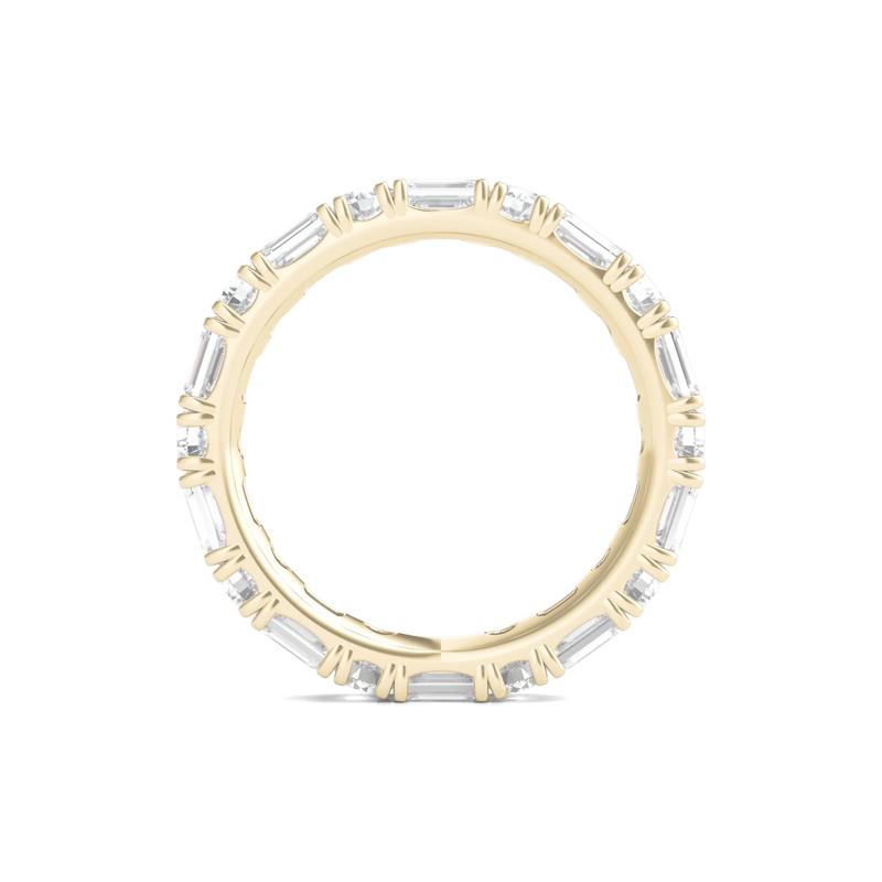 Round and Emerald-Cut Diamond Eternity Band in 14k Yellow Gold &#40;3 ct. tw.&#41; – Image 2 of 3