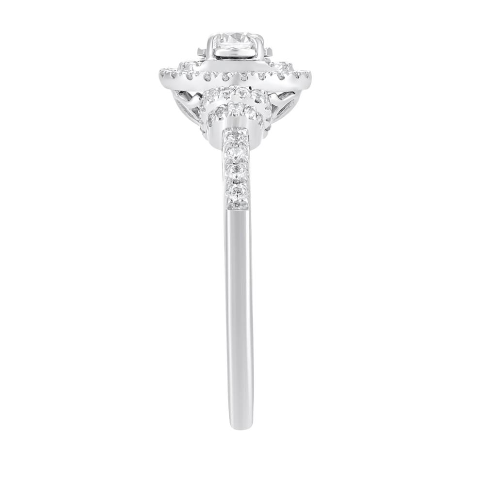 Round Center Diamond Engagement Ring in 10K White Gold (1/2 ct. tw.) – Image 3 of 3