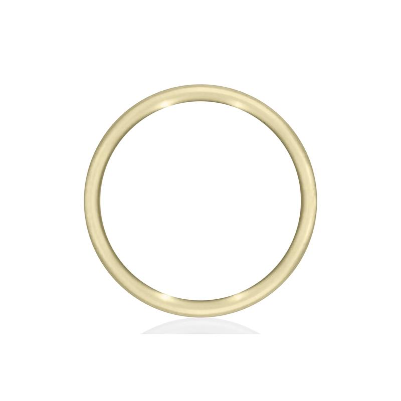 Flat Plain Wedding Band in 14K Yellow Gold, 3MM – Image 2 of 3