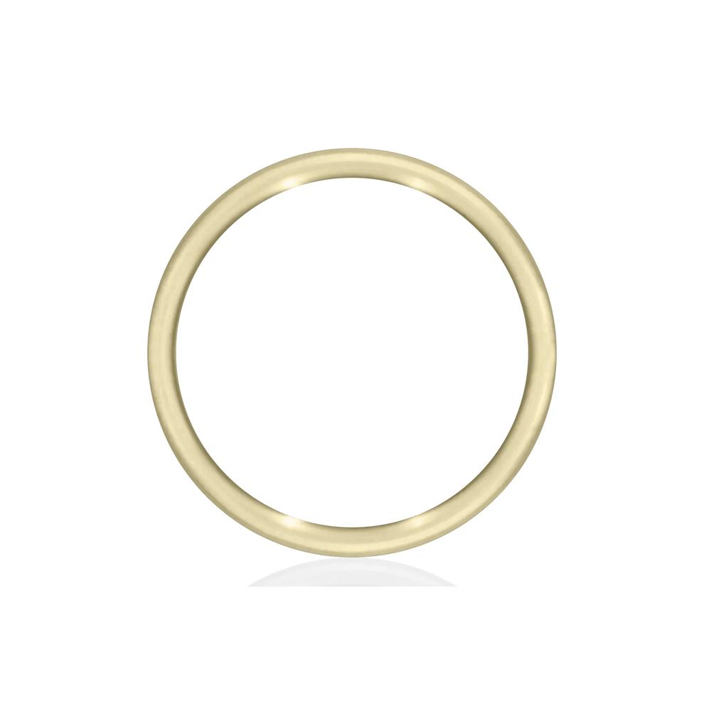Flat Plain Wedding Band in 14K Yellow Gold, 3MM – Image 2 of 3