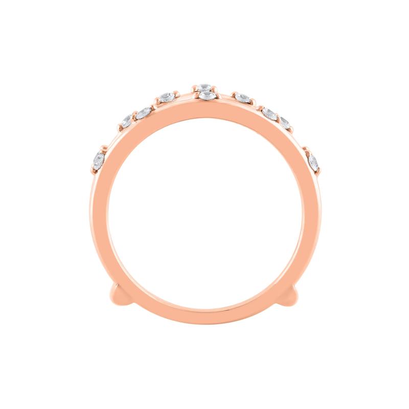 Lab Grown Diamond Chevron Ring Insert in 14K Rose Gold &#40;1/5 ct. tw.&#41; – Image 2 of 3