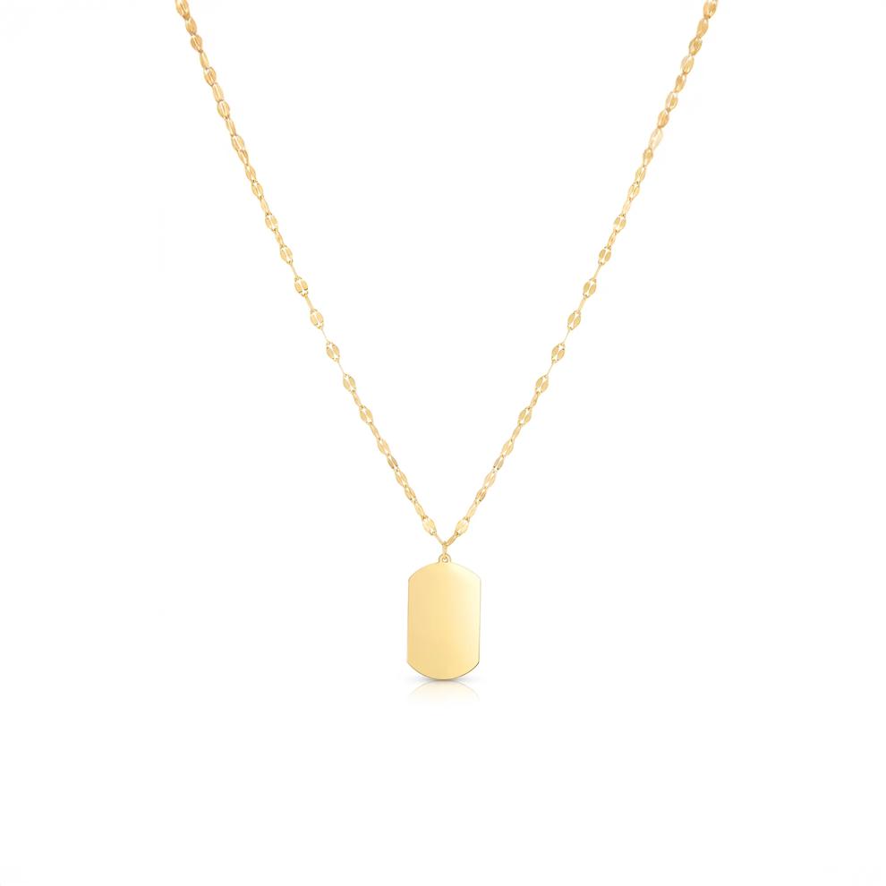 Tag Pendant Necklace in 14K Yellow Gold – Image 1 of 1