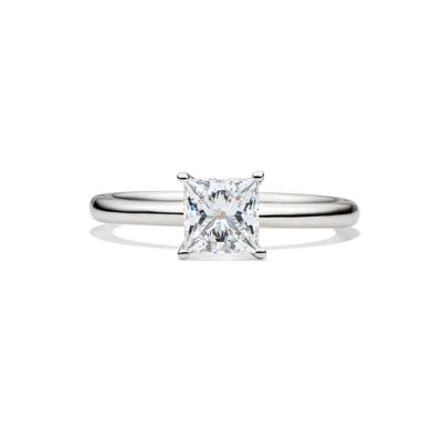Lab Grown Diamond Princess-cut Solitaire Engagement Ring in 14K White Gold (1 ct.)