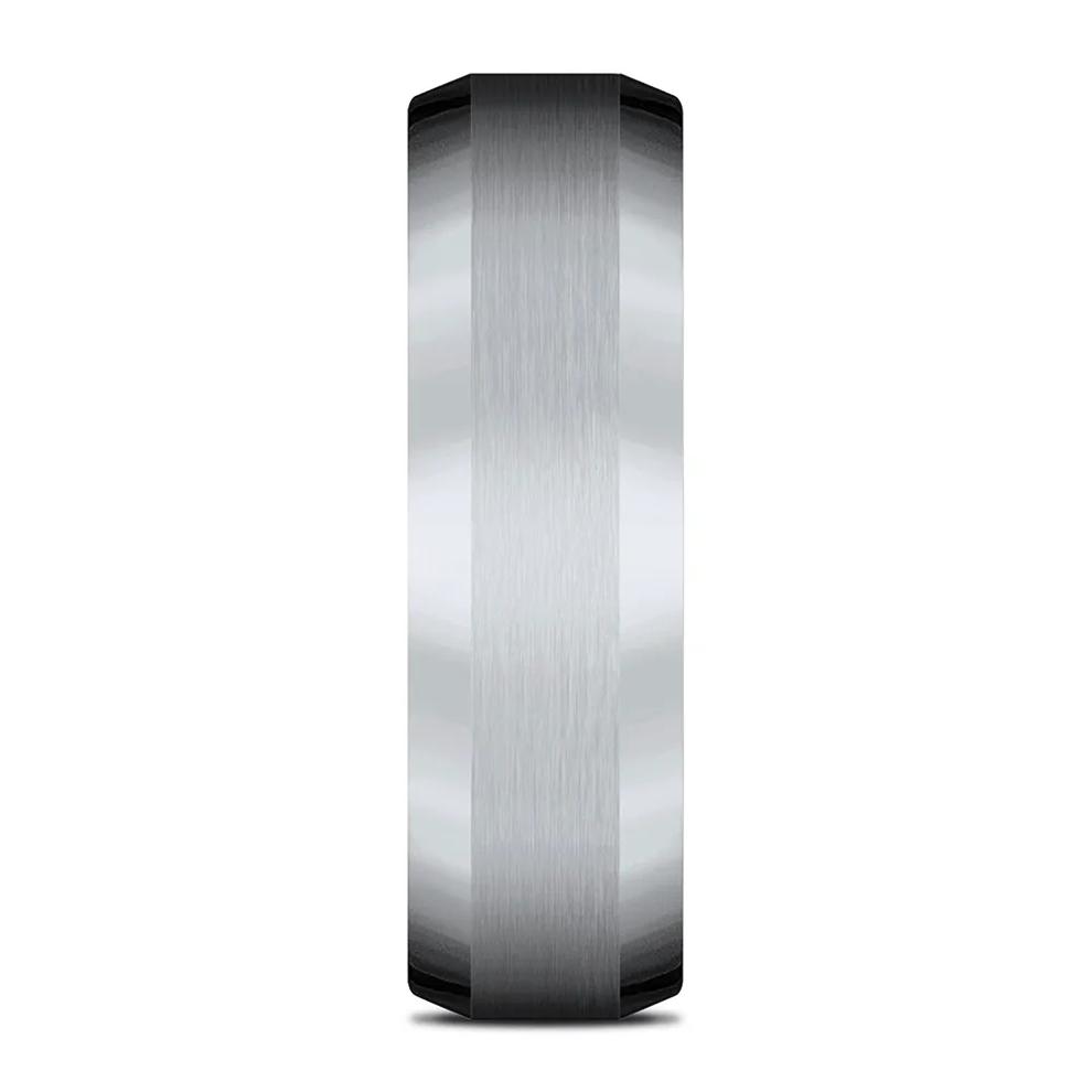 Men's Bevel Edged Band in Titanium, 7MM – Image 3 of 3