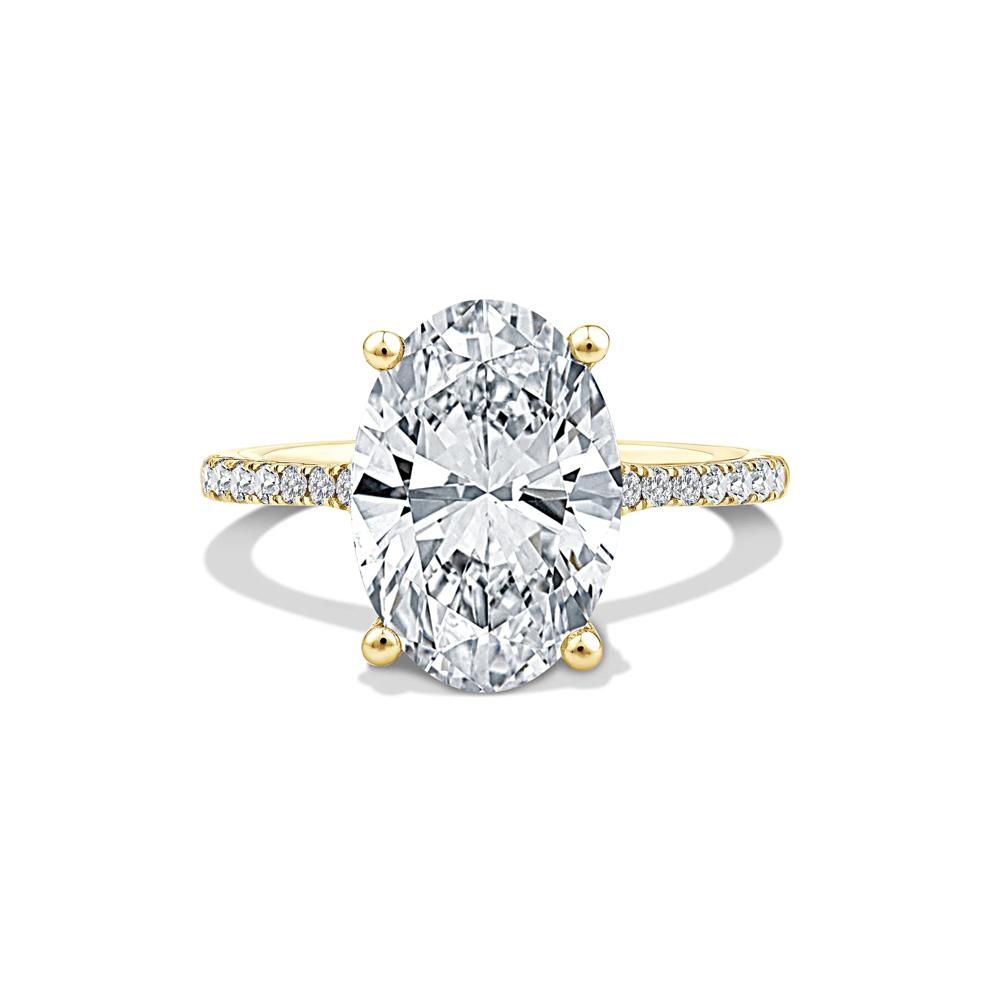 Lab Grown Diamond Engagement Ring in 18K Yellow Gold (4 1/4 ct. tw.) – Image 1 of 4
