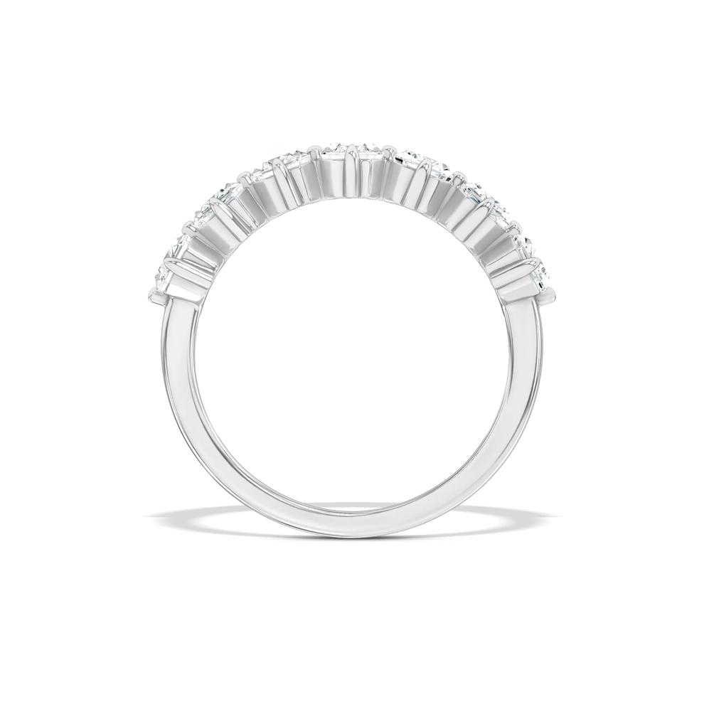 Lab Grown Diamond Radiant Compass Anniversary Band in 10K White Gold (1 1/2 ct. tw.) – Image 2 of 4