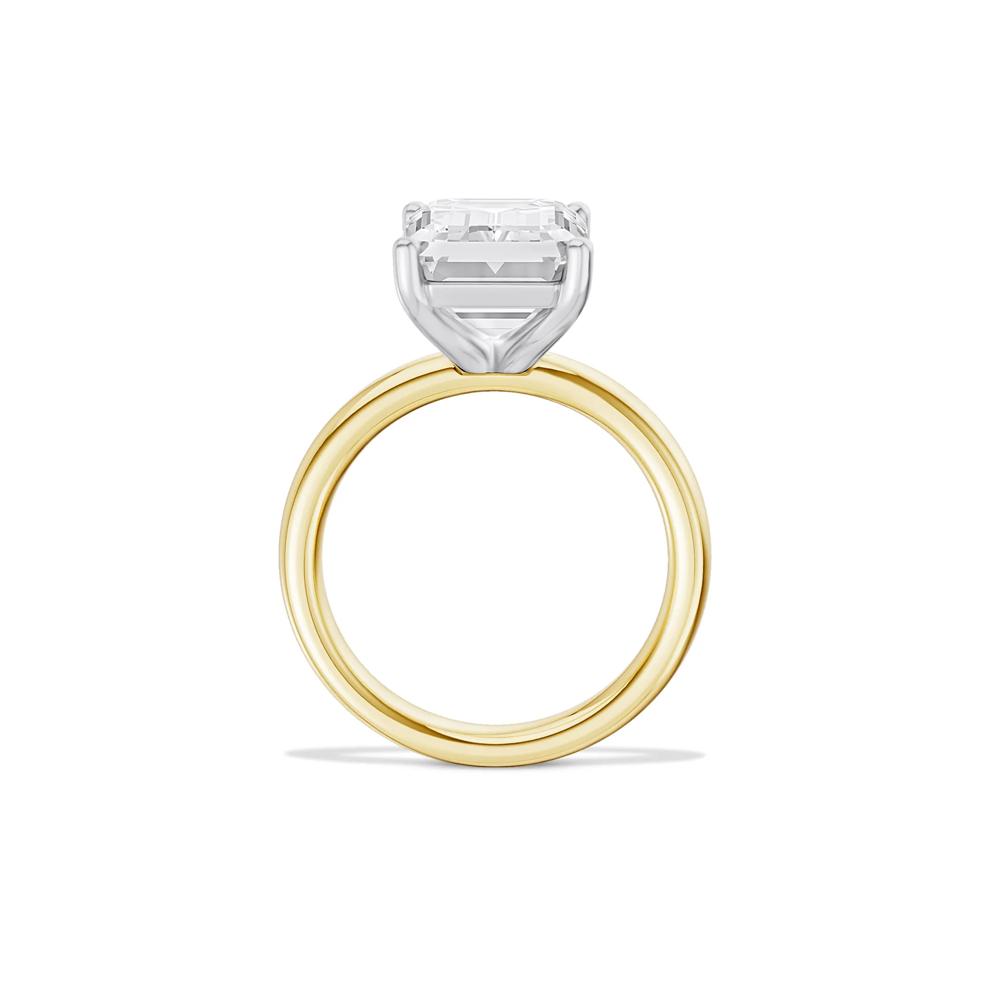 Lab Grown Diamond Emerald-Cut Solitaire Ring in 14K Yellow &amp; White Gold (6 ct.) – Image 4 of 4