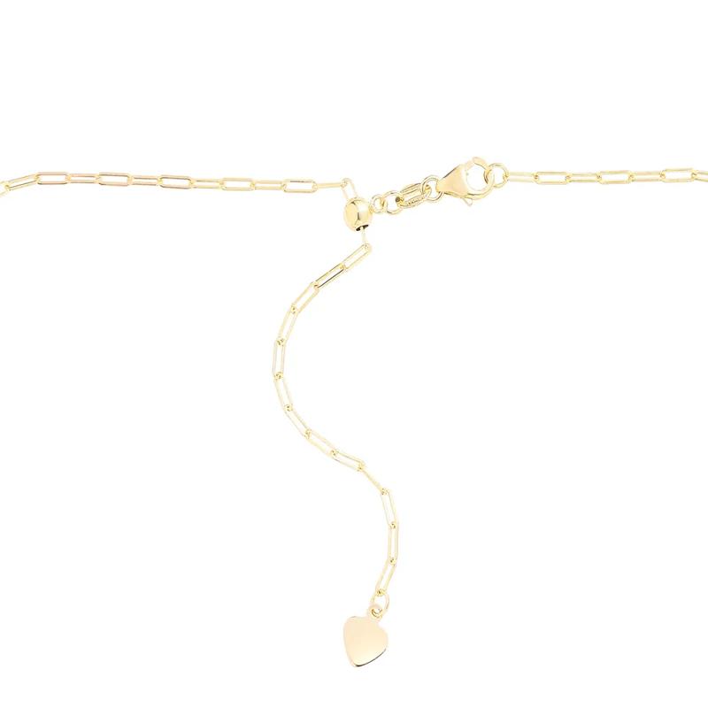 Adjustable Paperclip Chain Necklace in 14K Yellow Gold, 1.5mm, 22&rdquo; – Image 3 of 4
