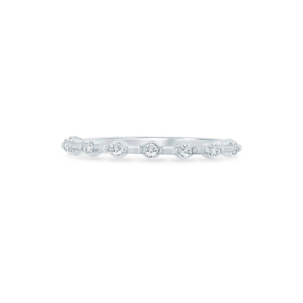 Diamond Anniversary Band in 10K White Gold (1/7 ct. tw.) – Image 1 of 3