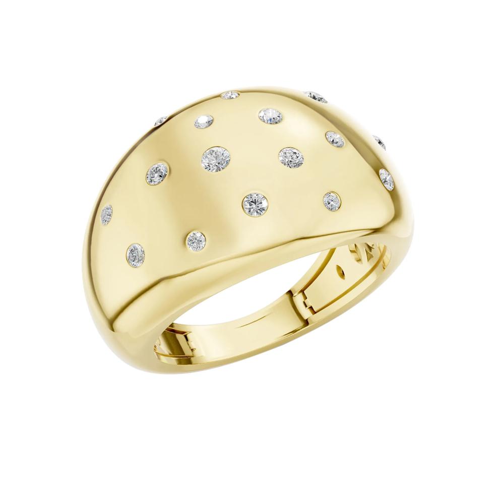 Diamond Dot Bubble Ring in 10K Yellow Gold (1/5 ct. tw.) – Image 2 of 4
