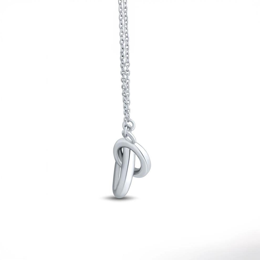 Interlocking Circle Necklace in Sterling Silver – Image 2 of 3