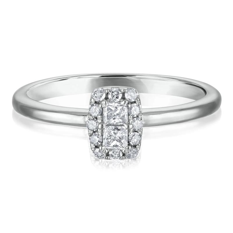 Diamond Promise Ring in 10K White Gold &#40;1/5 ct. tw.&#41; – Image 1 of 3