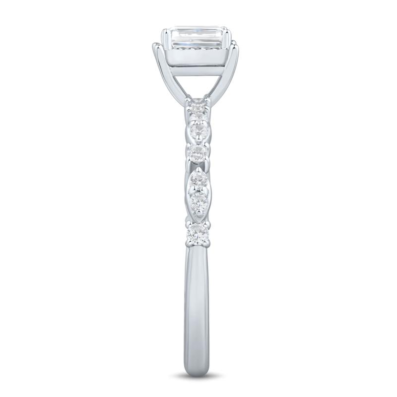 Lab Grown Diamond Emerald-Cut Promise Ring in 10K White Gold &#40;1/2 ct. tw.&#41; – Image 3 of 3
