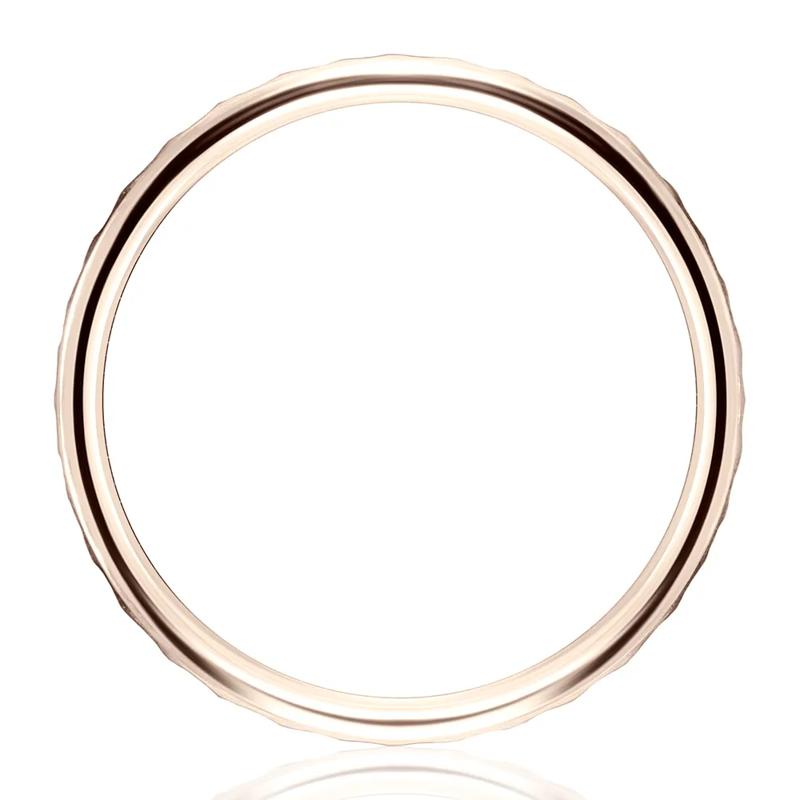 Faceted Wedding Band in 14K Rose Gold – Image 2 of 3