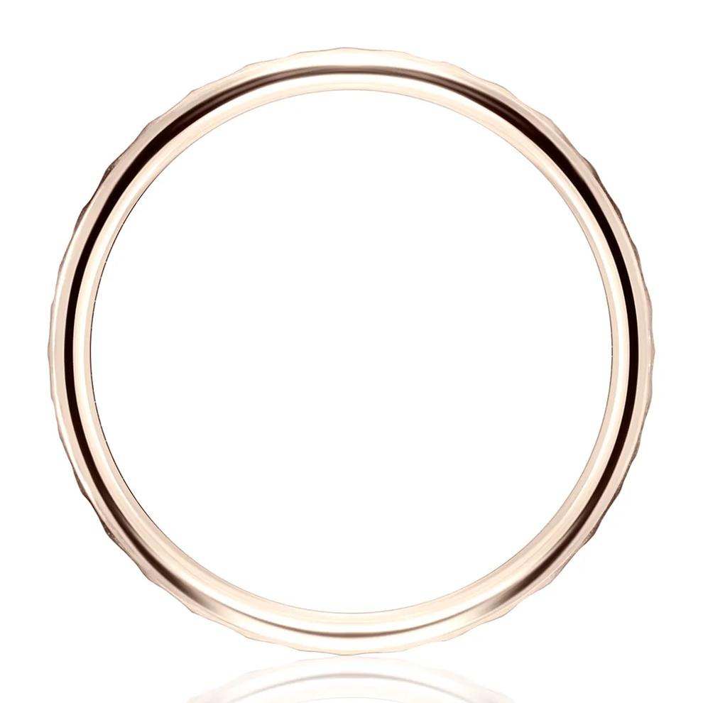Faceted Wedding Band in 14K Rose Gold – Image 2 of 3