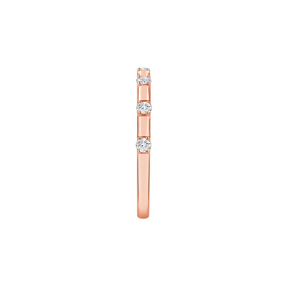 Piper Lab Grown Diamond Wedding Band in 14K Rose Gold (1/5 ct. tw.) – Image 3 of 5