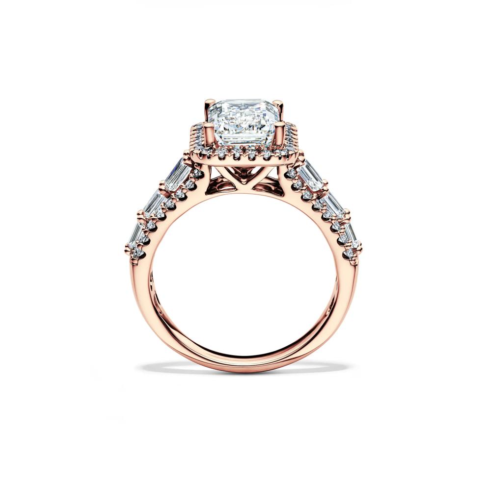 Lab Grown Diamond Emerald-Cut Ring in 14K Rose Gold (4 1/4 ct. tw.) – Image 2 of 3