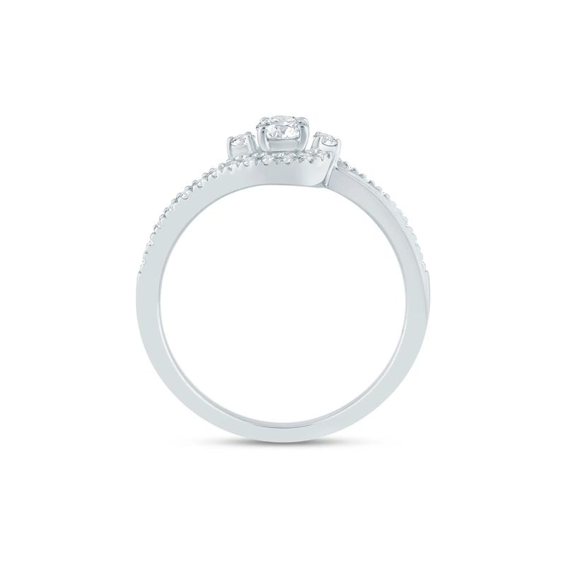 Lab Grown Diamond Promise Ring in Sterling Silver &#40;3/8 ct. tw.&#41; – Image 2 of 3