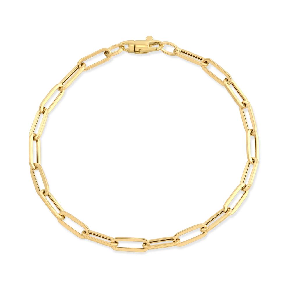 Polished Hollow Mariner Chain Bracelet in 10K Yellow Gold, 7.5" – Image 2 of 2