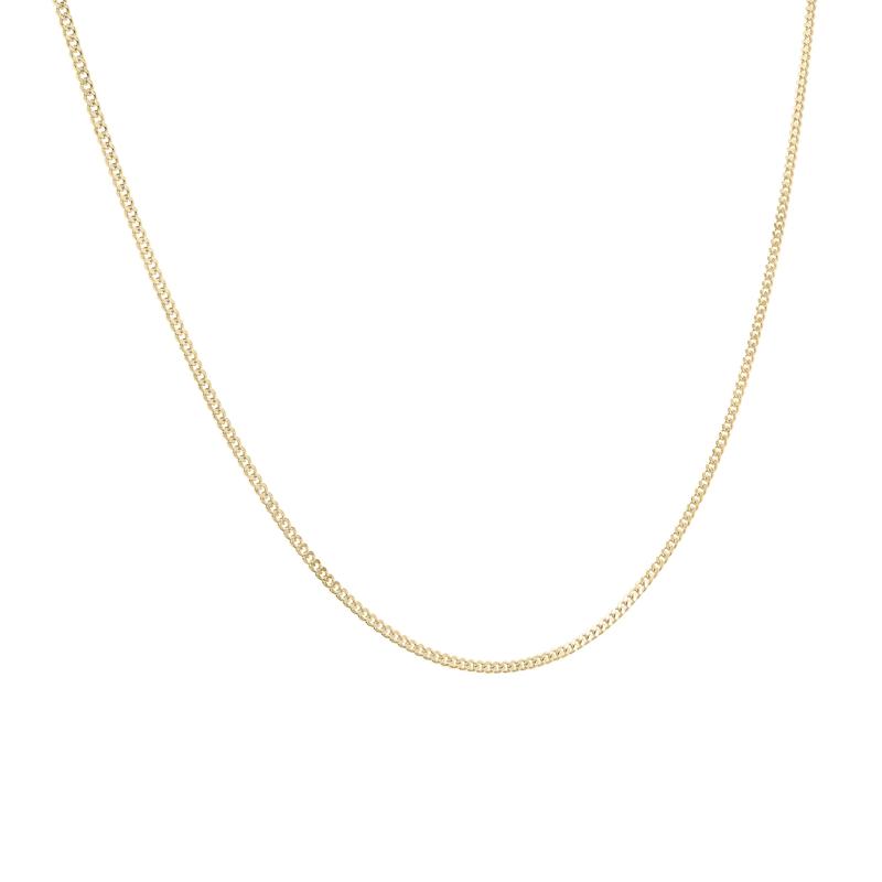 Mini Curb Chain Charm Necklace in Vermeil, 22&quot; – Image 2 of 4