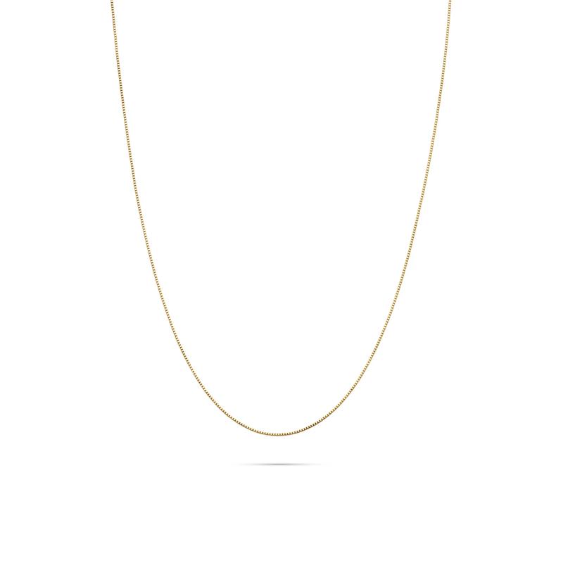 Box Chain in 14K Yellow Gold, 18" – Image 1 of 2