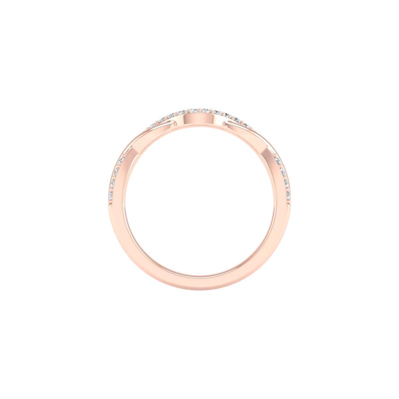 Diamond Contour Twist Band in 14K Rose Gold &#40;1/7 ct. tw.&#41; – Image 2 of 4