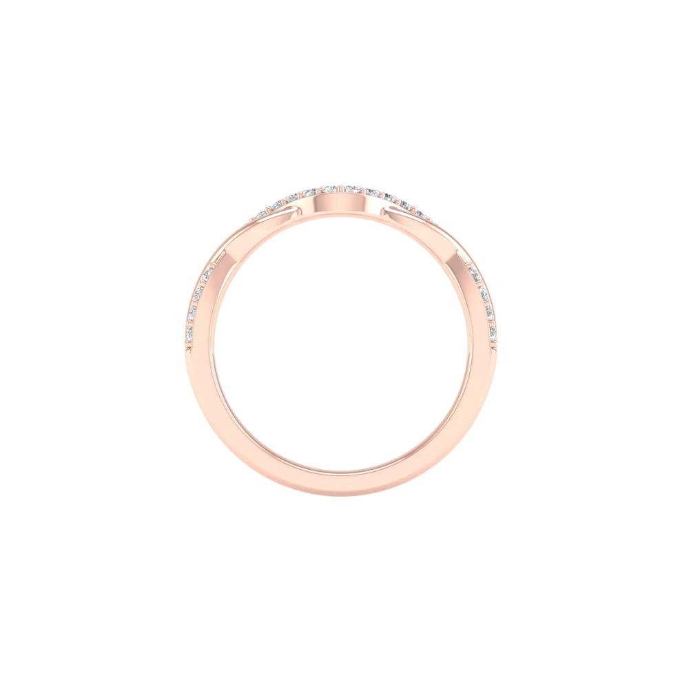 Diamond Contour Twist Band in 14K Rose Gold (1/7 ct. tw.) – Image 2 of 4