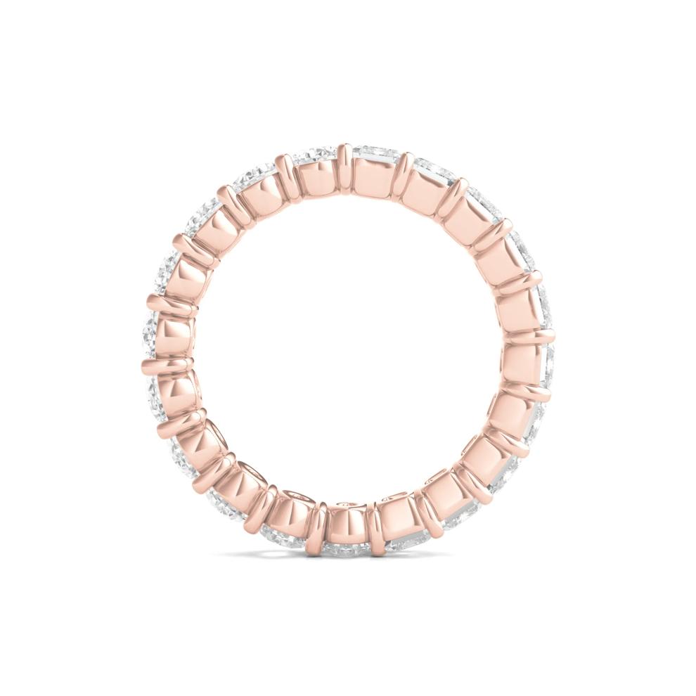 Oval and Emerald-Cut Diamond Eternity Band in 14K Rose Gold (4 ct. tw.) – Image 2 of 3