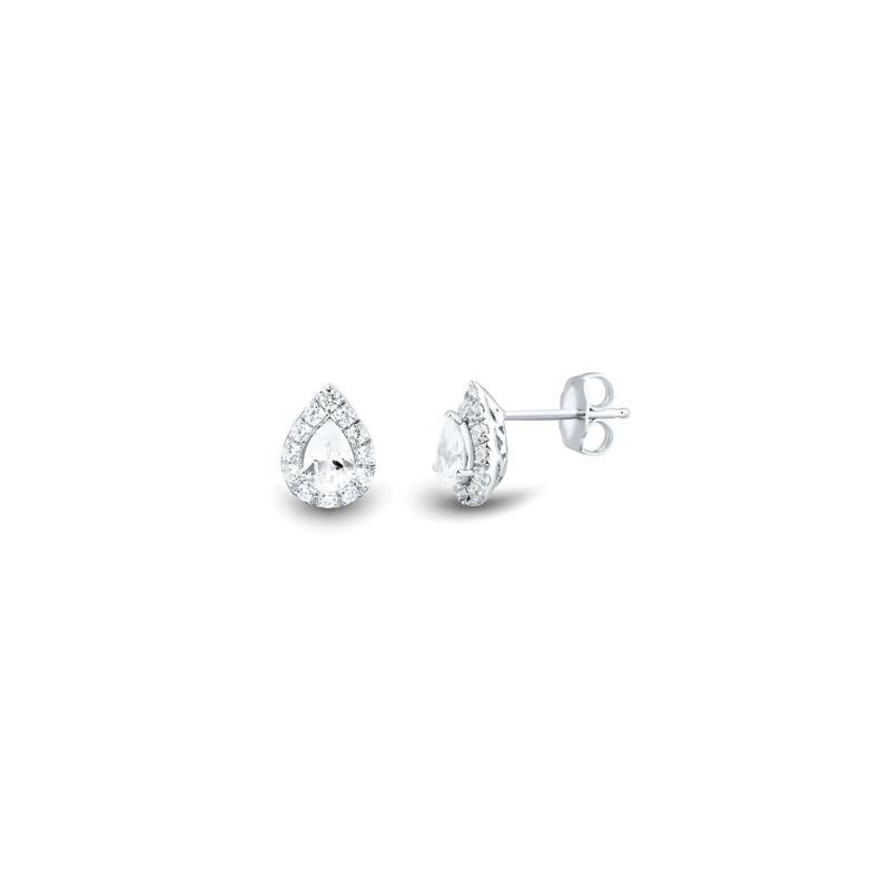 1 ct. tw. Lab Grown Diamond Stud Earrings in 14K White Gold – Image 1 of 1