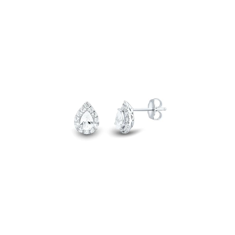 1 ct. tw. Lab Grown Diamond Stud Earrings in 14K White Gold – Image 1 of 1