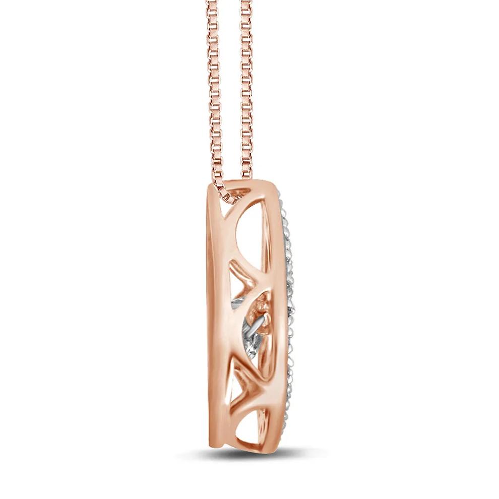 The Beat of Your Heart&amp;#174; 1/5 ct. tw. Diamond Pendant in 10K Rose Gold – Image 2 of 2