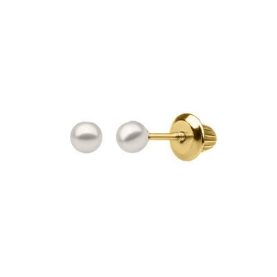 Children's Freshwater Cultured Pearl Earrings in 14K Yellow Gold