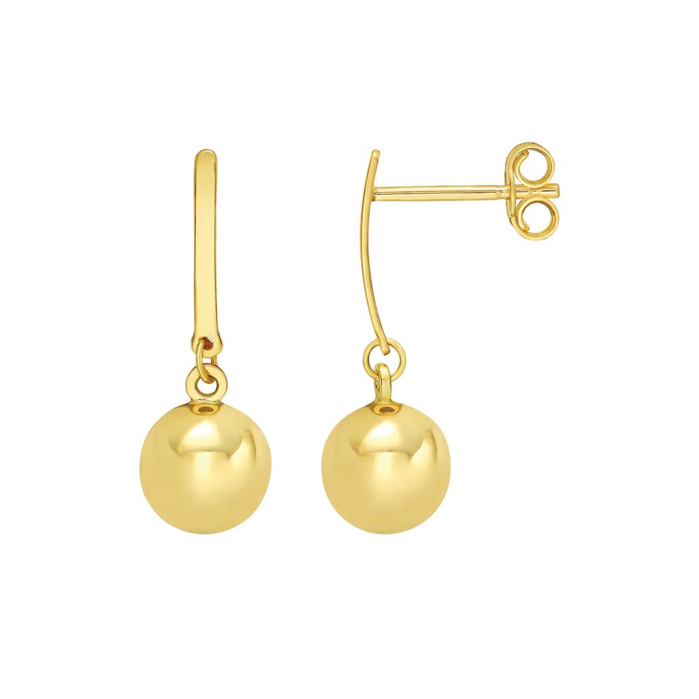 Ball Drop Earrings in 10K Yellow Gold – Image 3 of 3